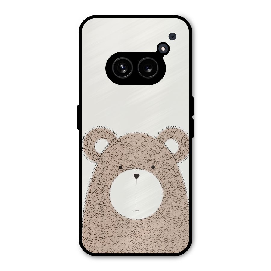 Cute Bear Metal Back Case for Nothing Phone 2a