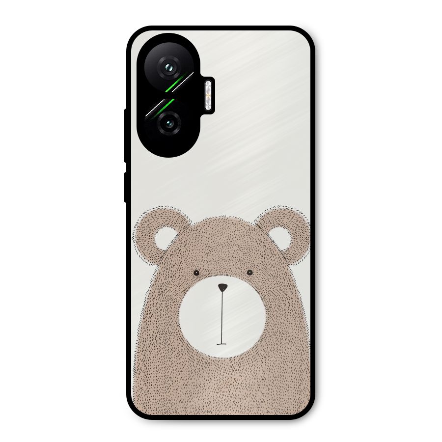 Cute Bear Metal Back Case for Poco F7