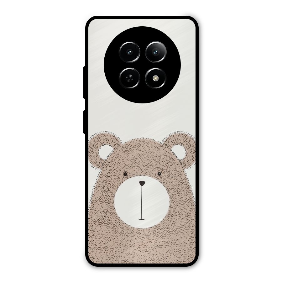 Cute Bear Metal Back Case for Realme 12 5G