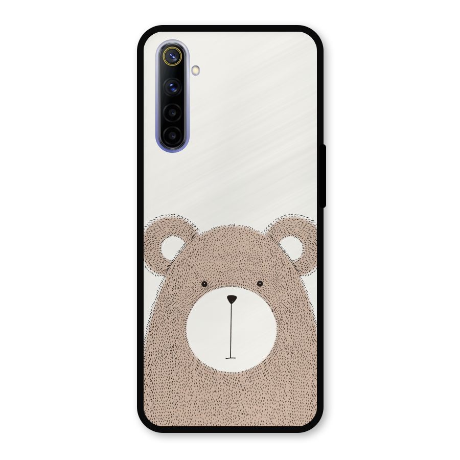 Cute Bear Metal Back Case for Realme 6i