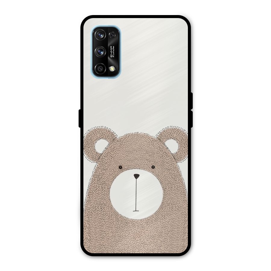 Cute Bear Metal Back Case for Realme 7 Pro