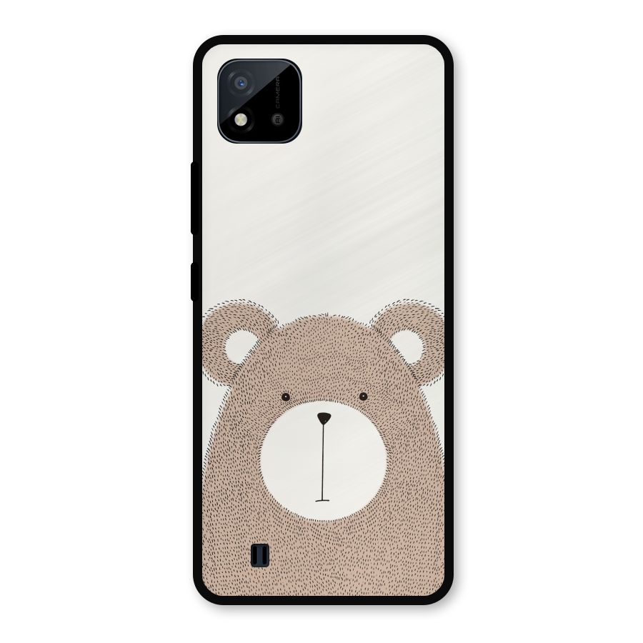 Cute Bear Metal Back Case for Realme C11 2021