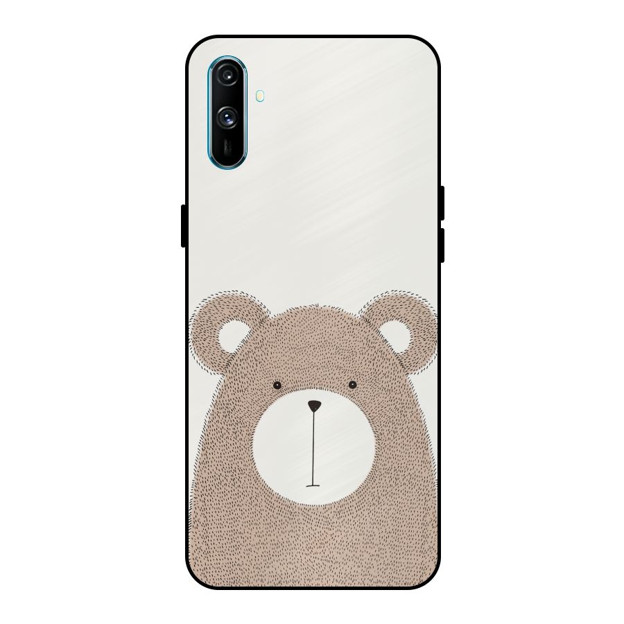 Cute Bear Metal Back Case for Realme C3