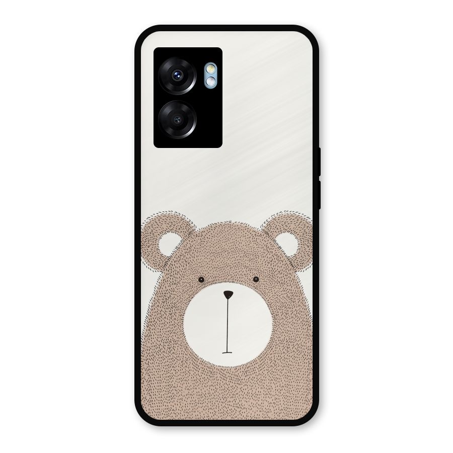 Cute Bear Metal Back Case for Realme Narzo 50 5G