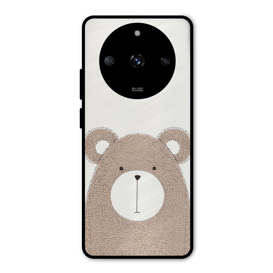 Cute Bear Metal Back Case for Realme Narzo 60 5G