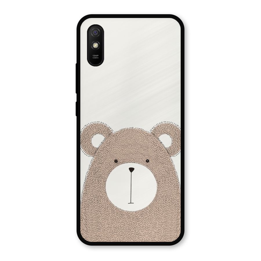 Cute Bear Metal Back Case for Redmi 9a