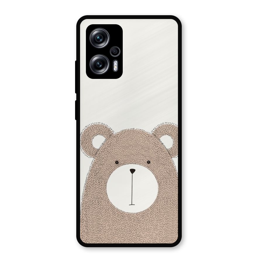 Cute Bear Metal Back Case for Redmi K50i