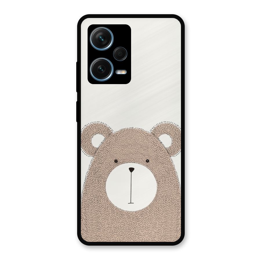 Cute Bear Metal Back Case for Redmi Note 12 Pro Plus 5G