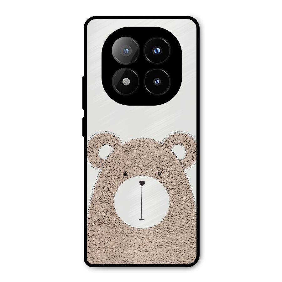 Cute Bear Metal Back Case for Redmi Note 14 Pro Plus 5G