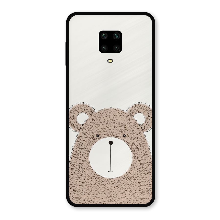 Cute Bear Metal Back Case for Redmi Note 9 Pro