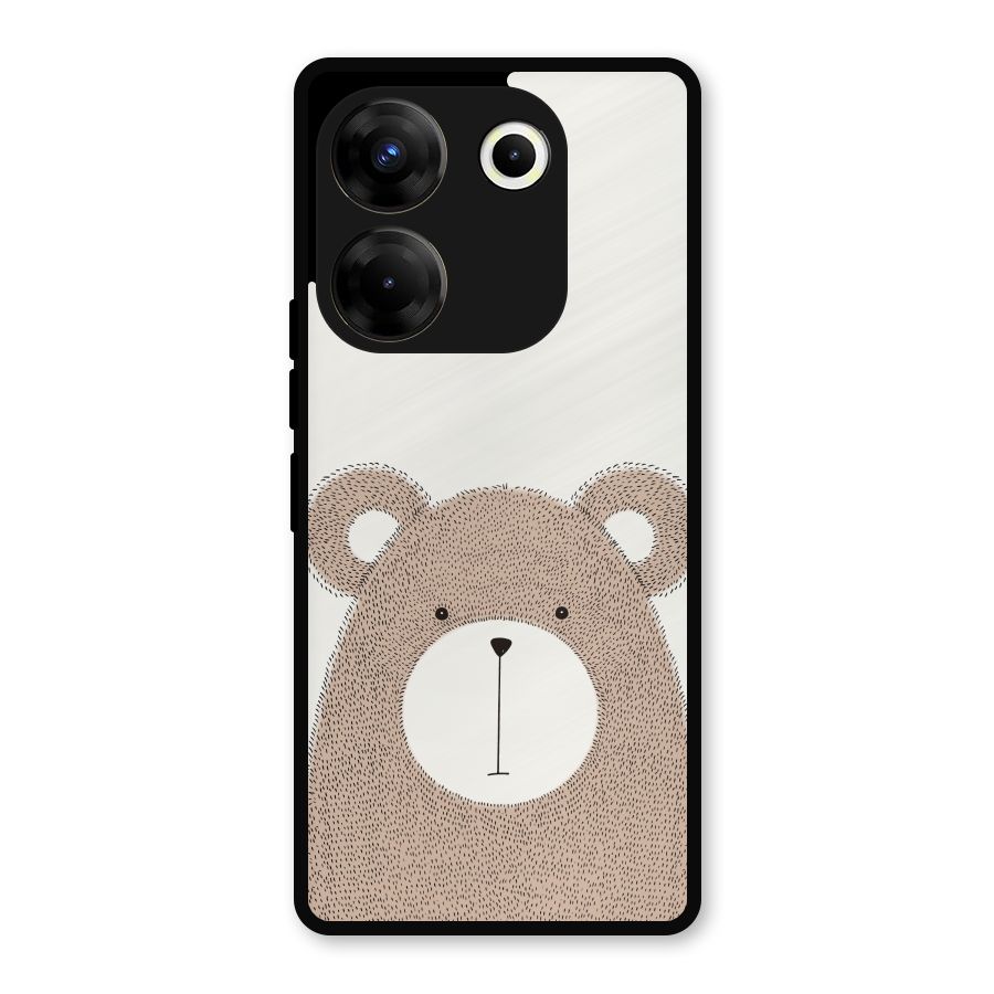 Cute Bear Metal Back Case for Tecno Camon 20 Pro