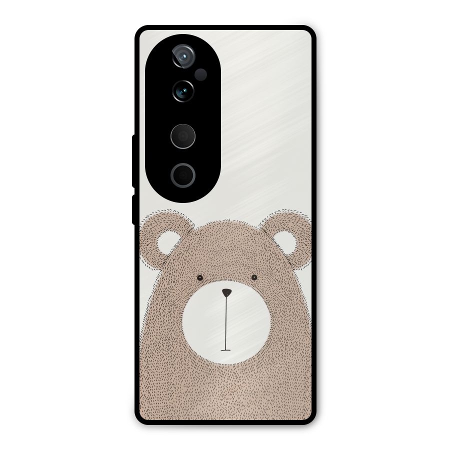 Cute Bear Metal Back Case for Vivo T3 Ultra