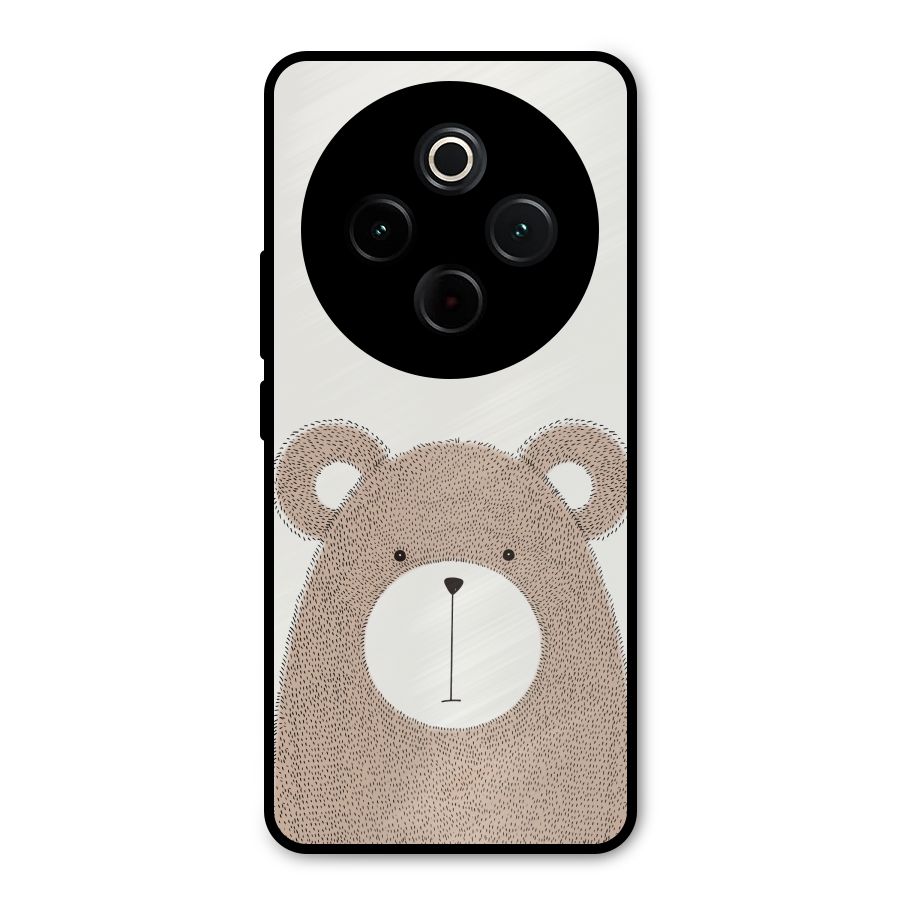 Cute Bear Metal Back Case for Vivo T4