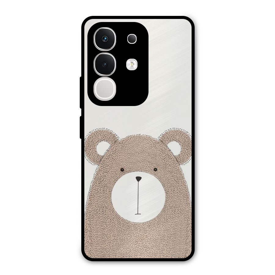 Cute Bear Metal Back Case for Vivo T4x