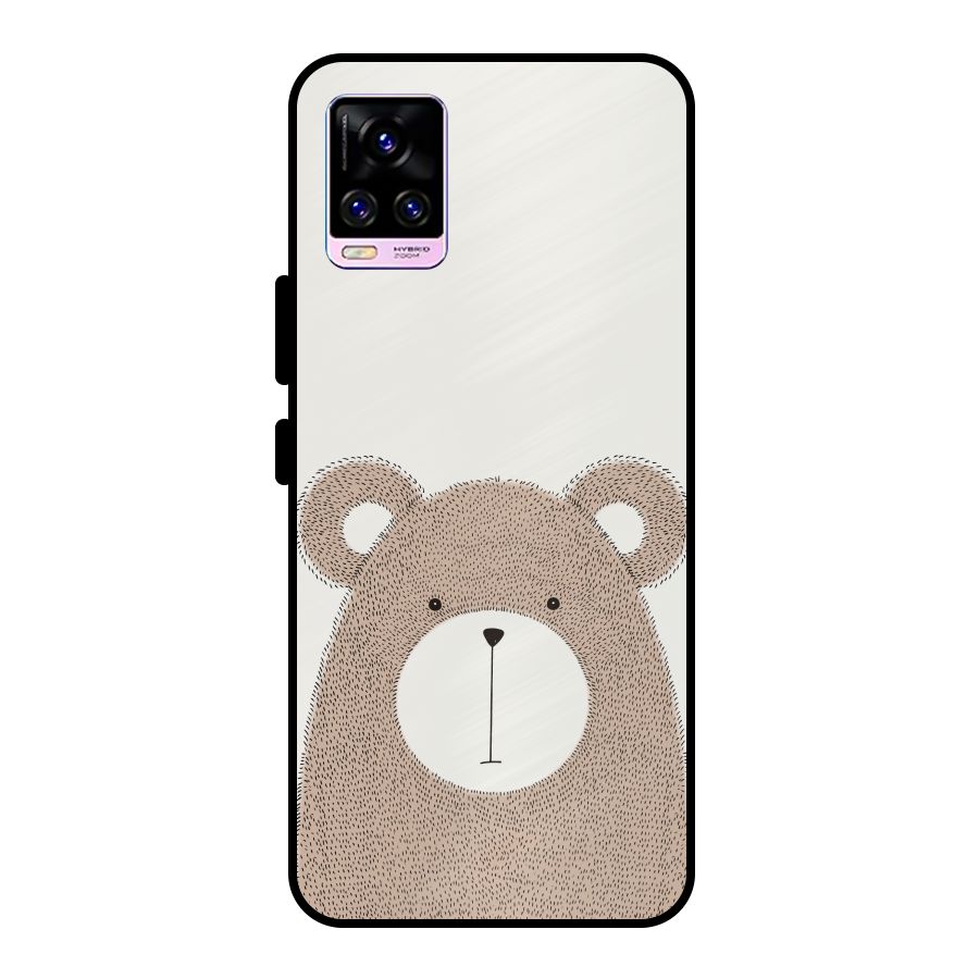 Cute Bear Metal Back Case for Vivo V20 Pro