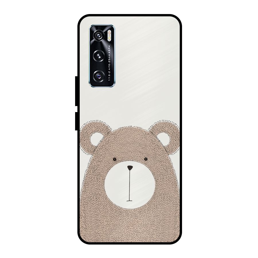 Cute Bear Metal Back Case for Vivo V20 SE