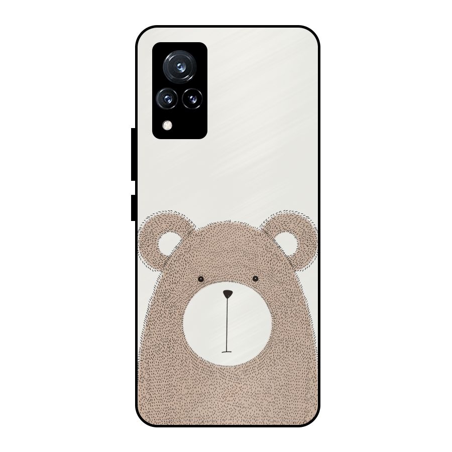 Cute Bear Metal Back Case for Vivo V21 5G