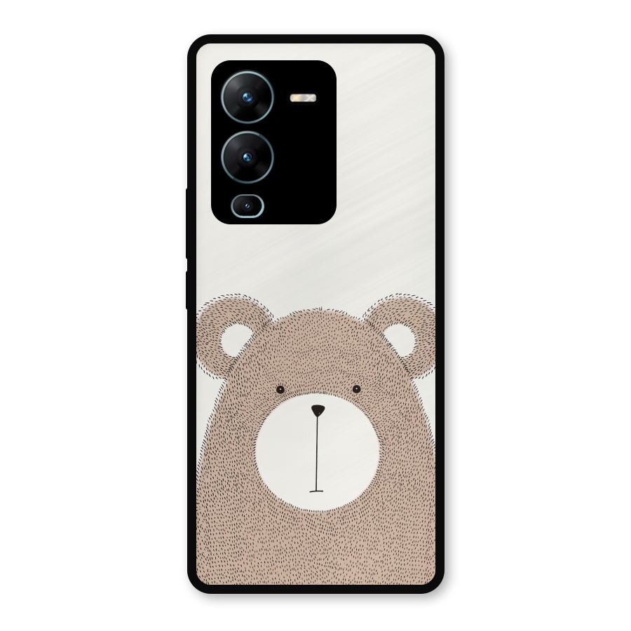 Cute Bear Metal Back Case for Vivo V25 Pro