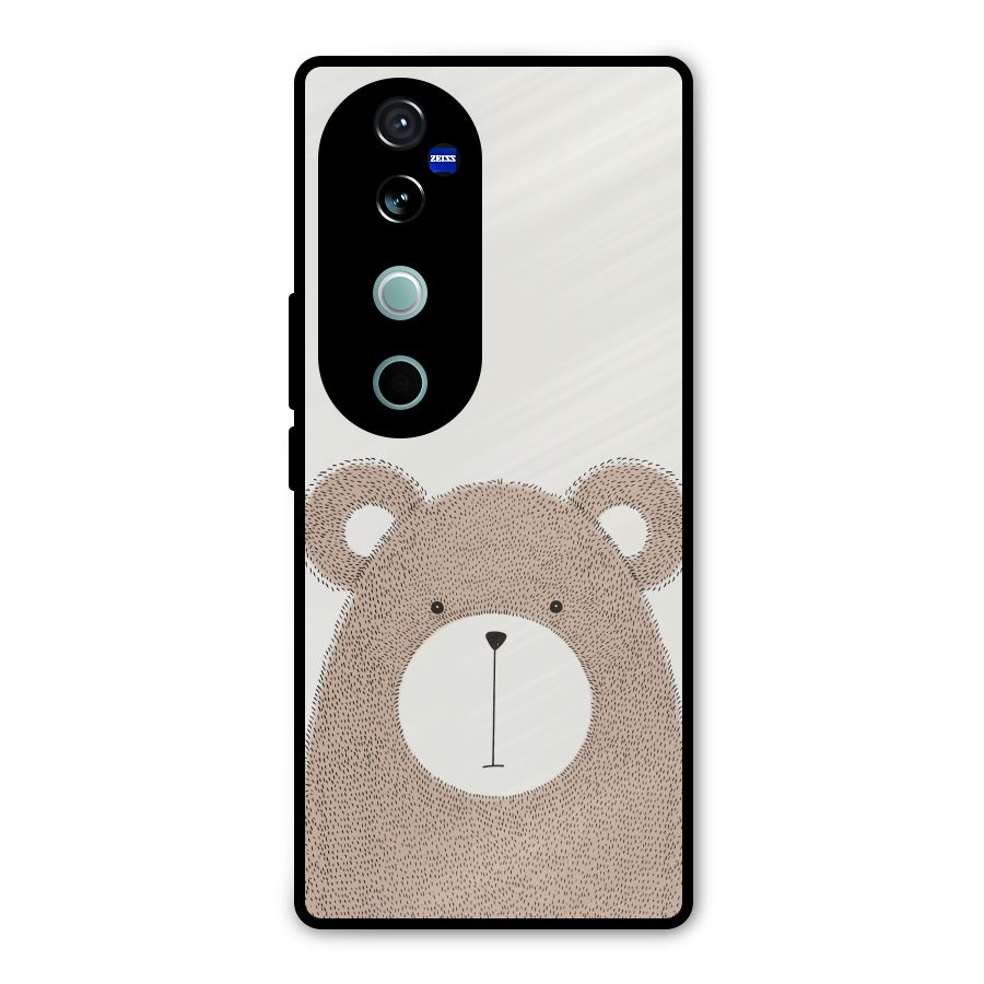 Cute Bear Metal Back Case for Vivo V40