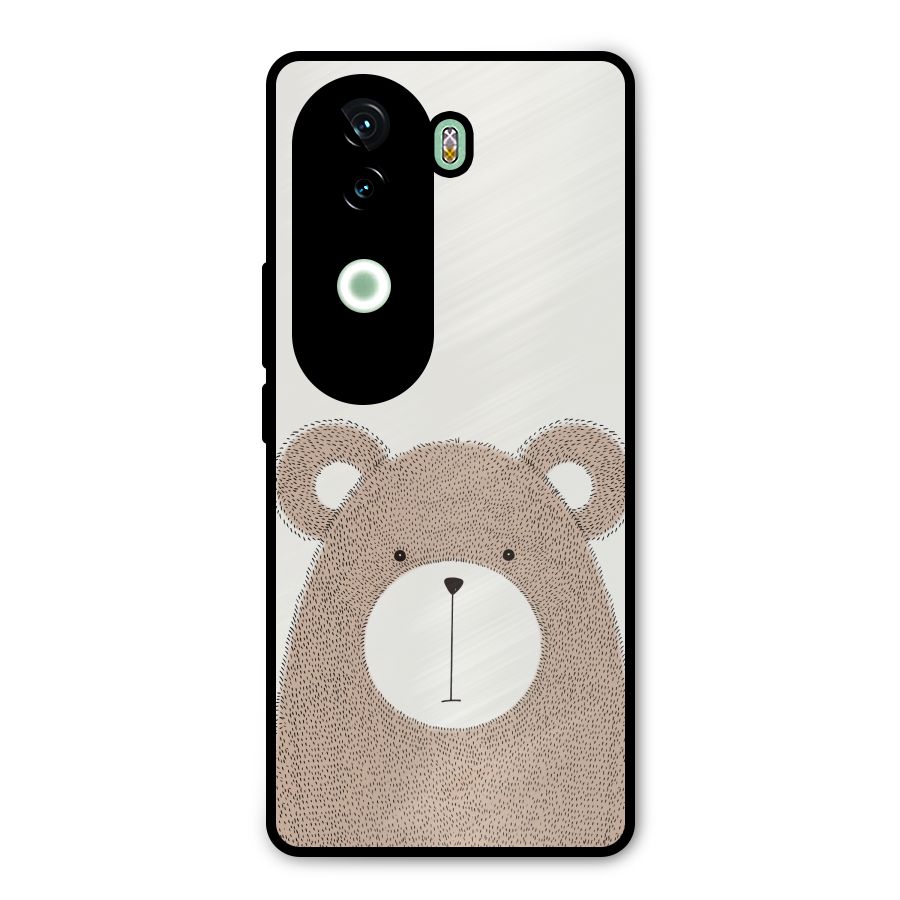 Cute Bear Metal Back Case for Vivo V40e