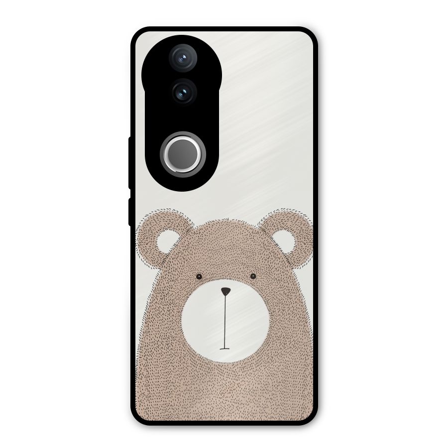 Cute Bear Metal Back Case for Vivo V50