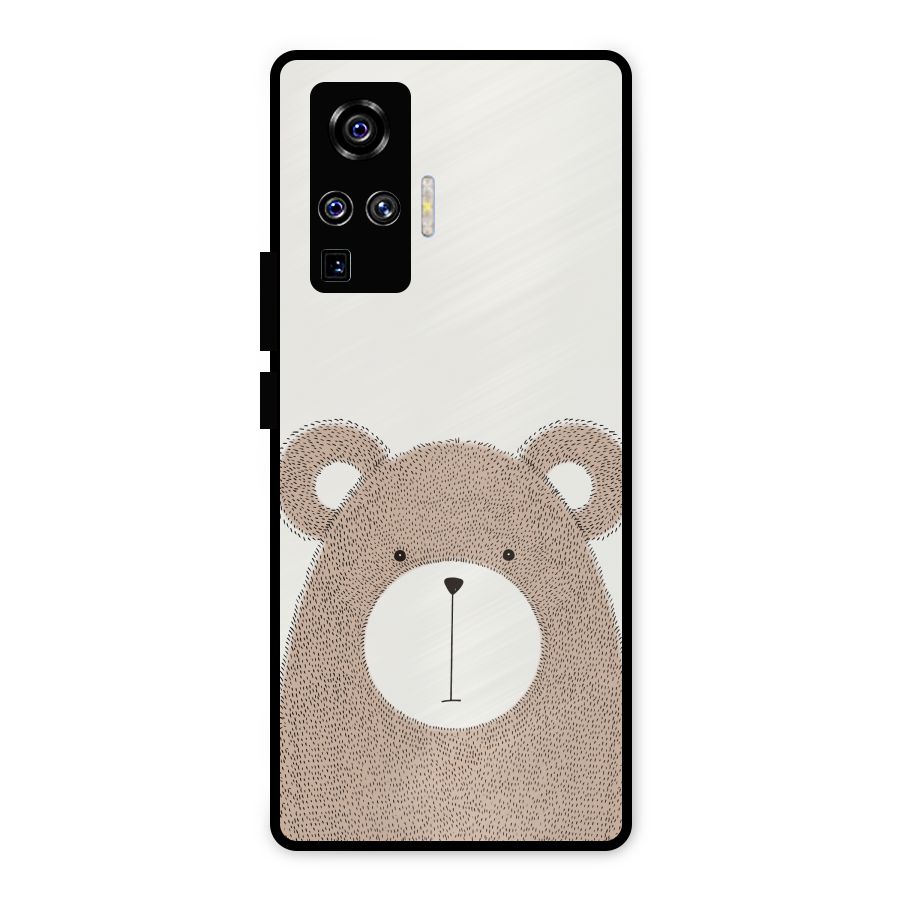 Cute Bear Metal Back Case for Vivo X50 Pro