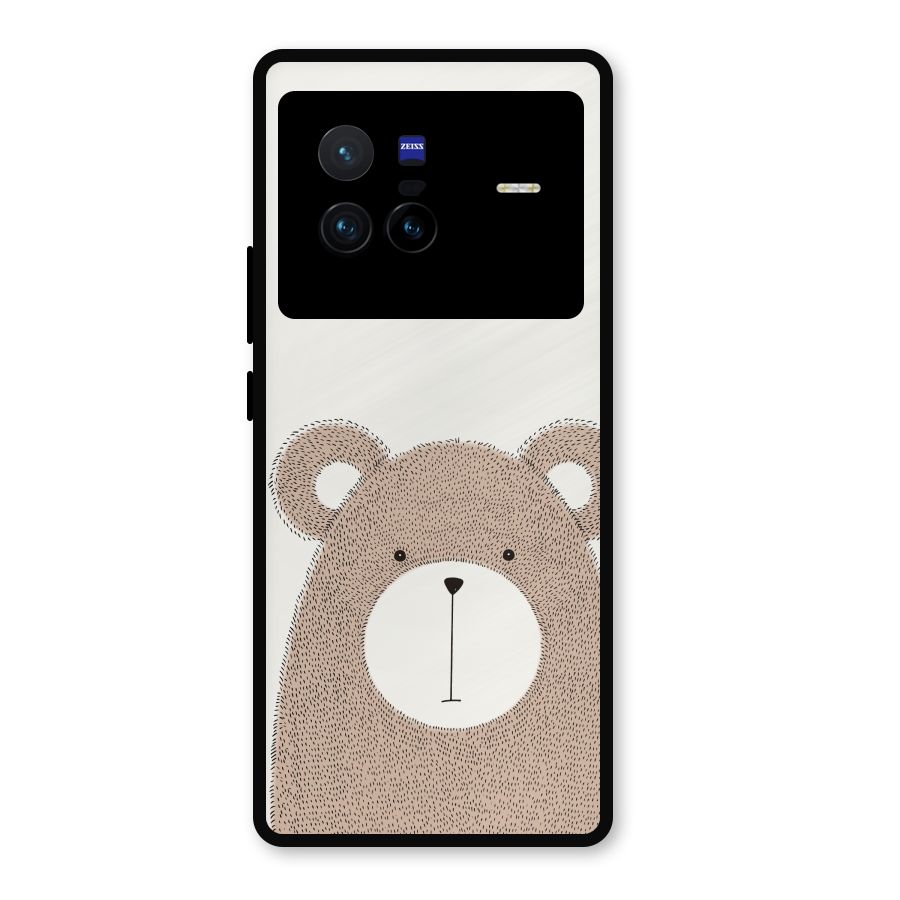Cute Bear Metal Back Case for Vivo X80