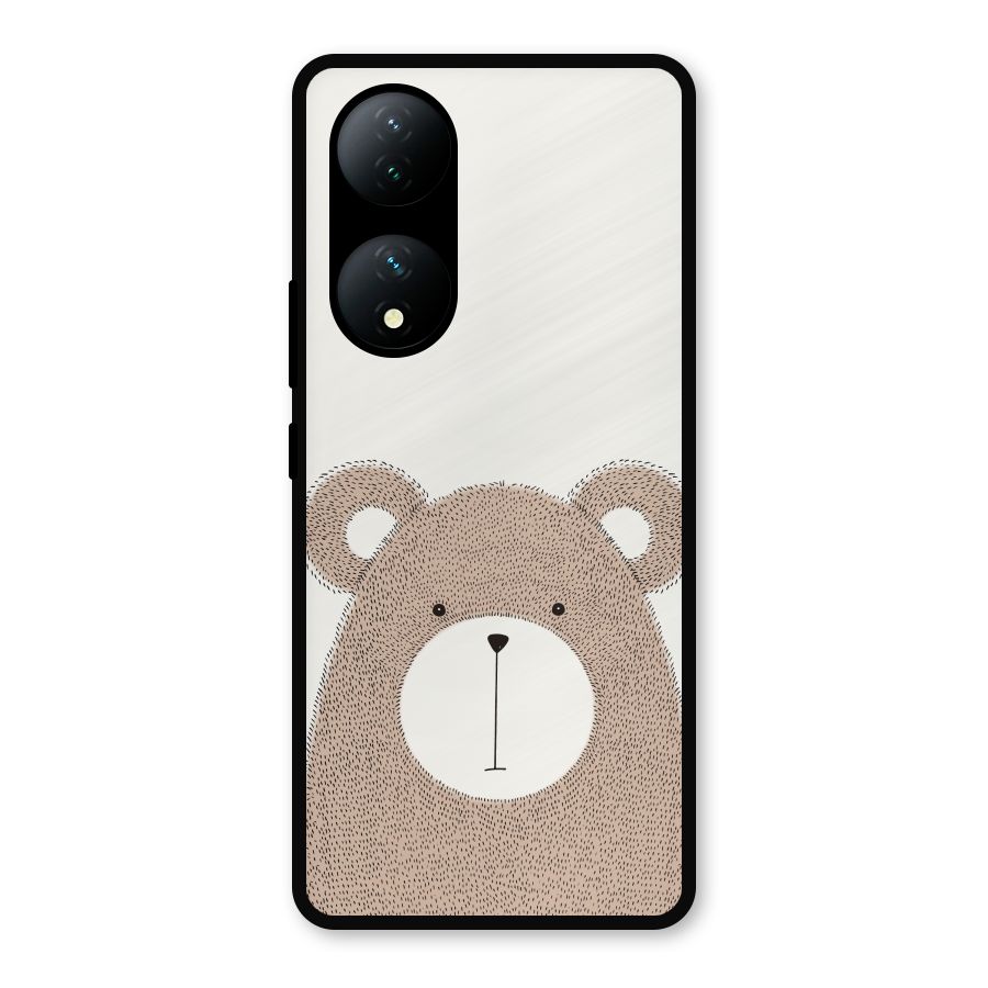 Cute Bear Metal Back Case for Vivo Y100a