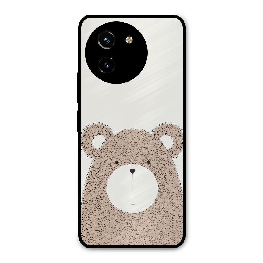 Cute Bear Metal Back Case for Vivo Y200i
