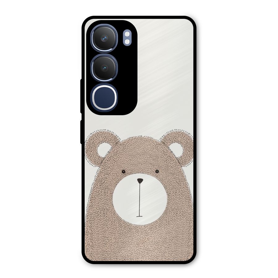 Cute Bear Metal Back Case for Vivo Y29