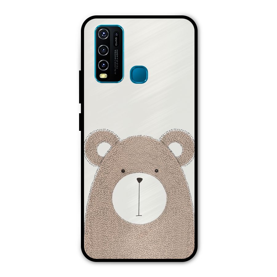Cute Bear Metal Back Case for Vivo Y50