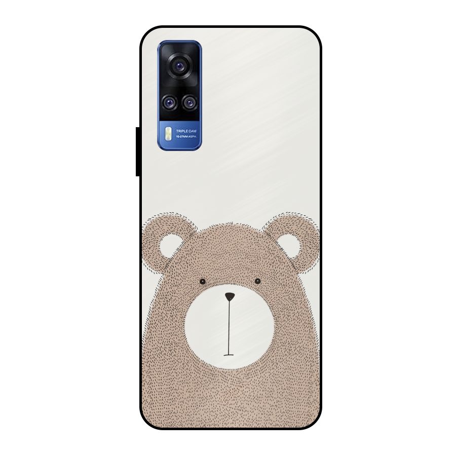 Cute Bear Metal Back Case for Vivo Y51