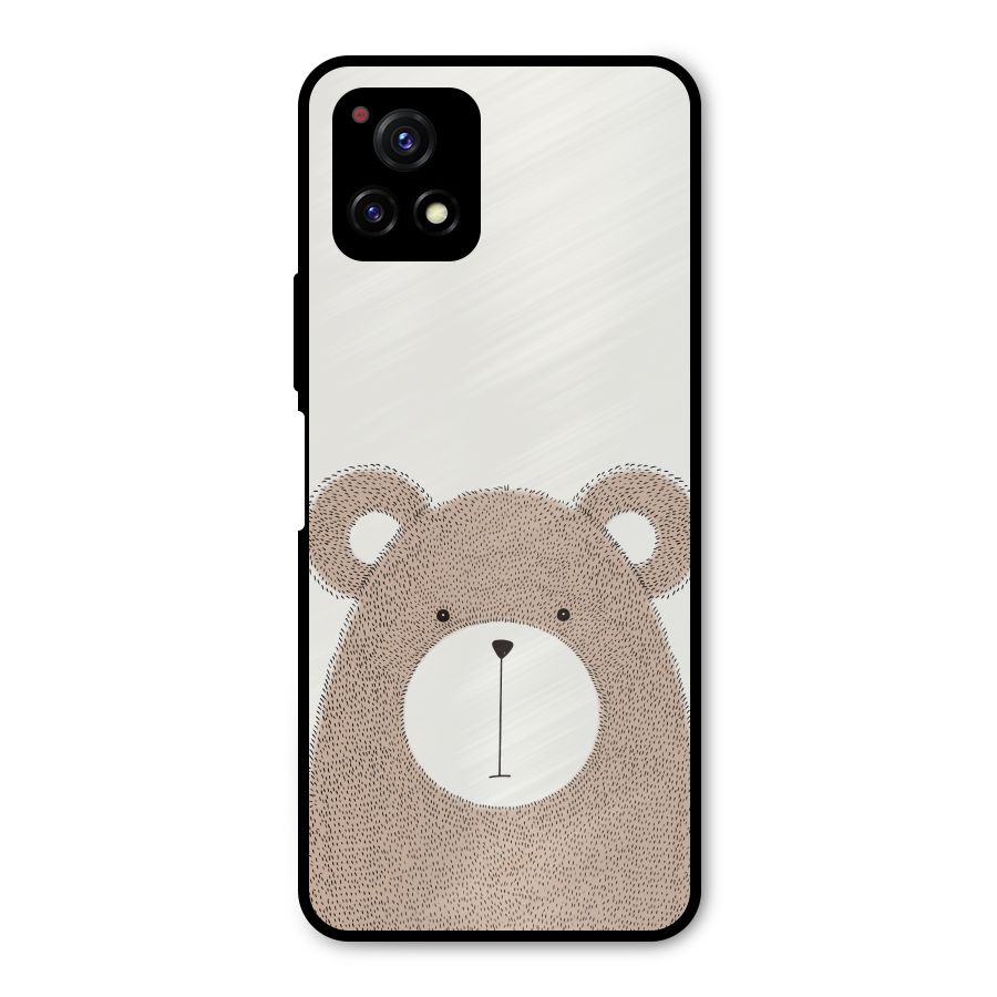 Cute Bear Metal Back Case for Vivo Y72 5G