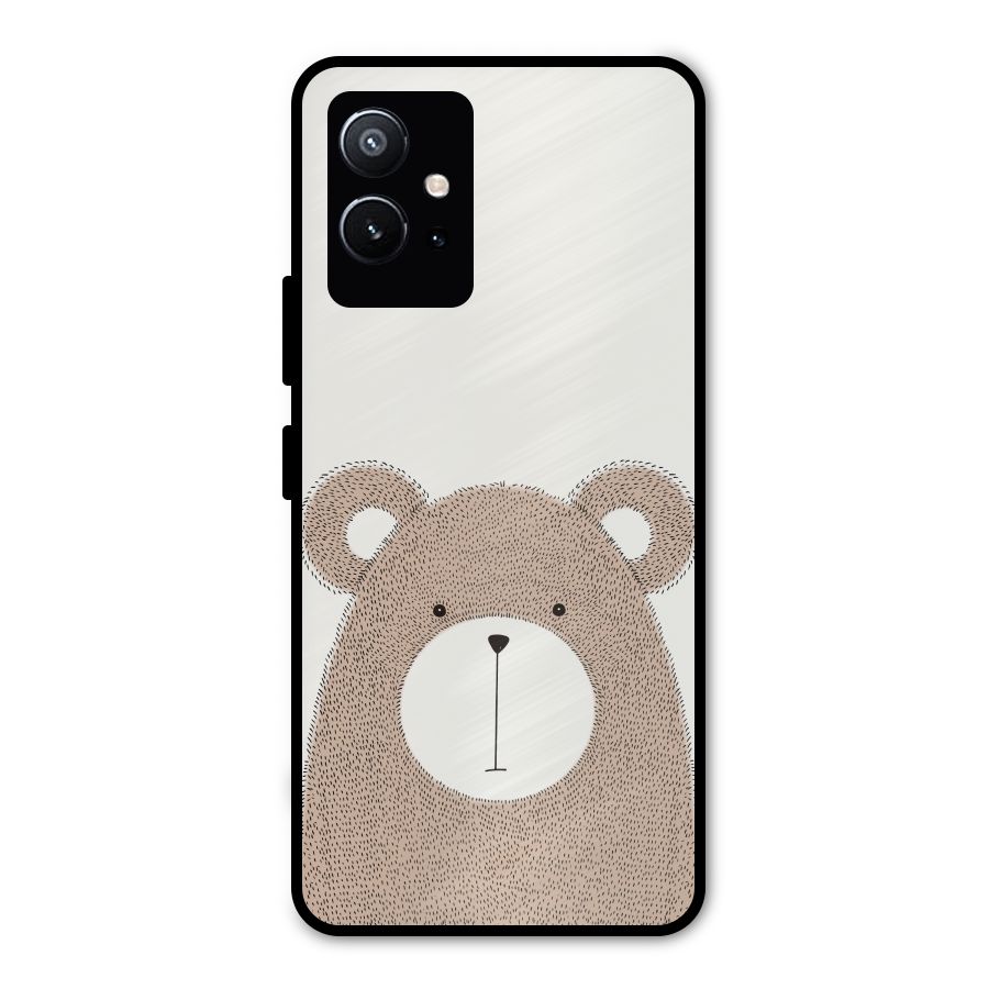 Cute Bear Metal Back Case for Vivo Y75 5G