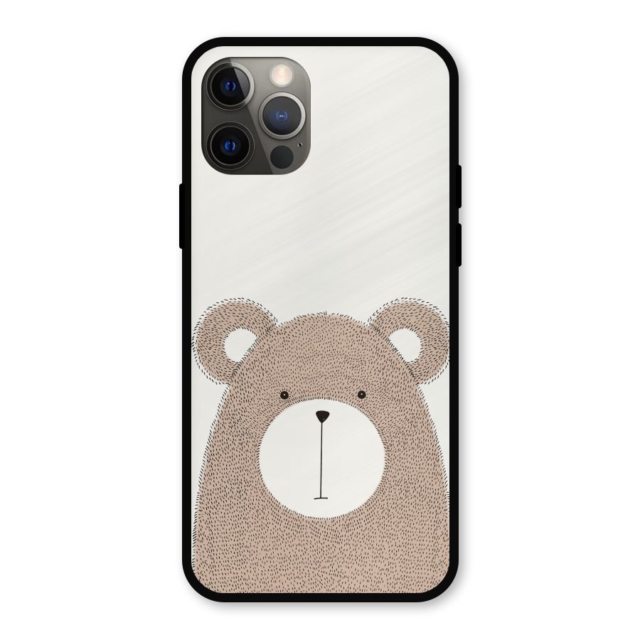 Cute Bear Metal Back Case for iPhone 12 Pro