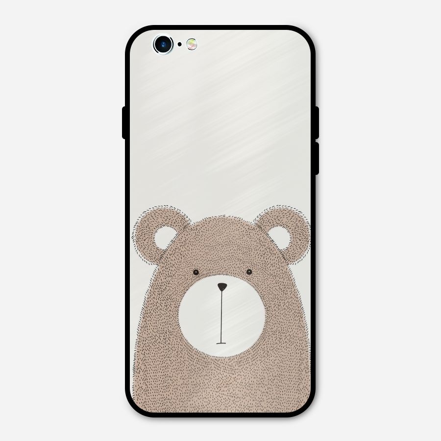 Cute Bear Metal Back Case for iPhone 6 6s
