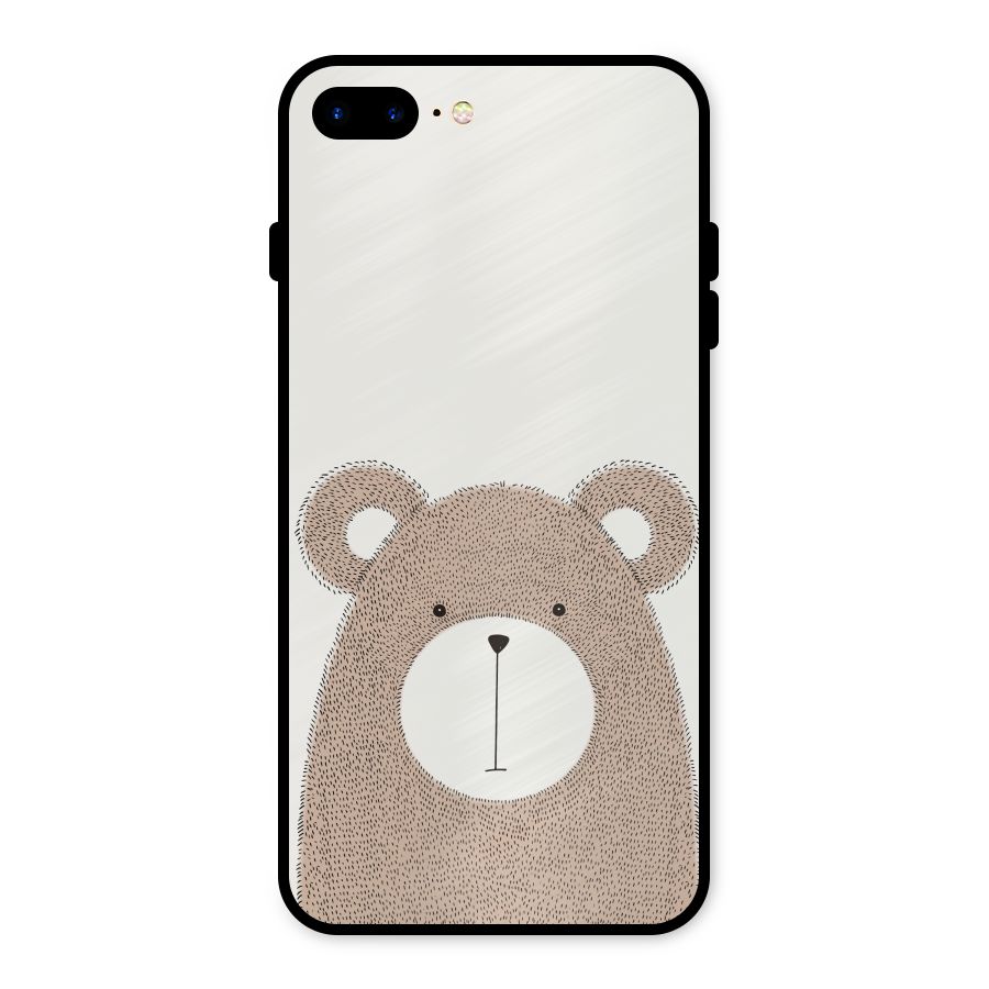 Cute Bear Metal Back Case for iPhone 8 Plus