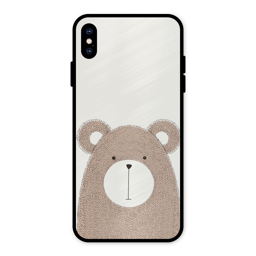 Cute Bear Metal Back Case for iPhone XS Max