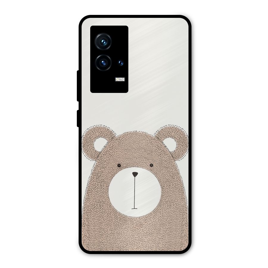 Cute Bear Metal Back Case for iQOO 9 5G