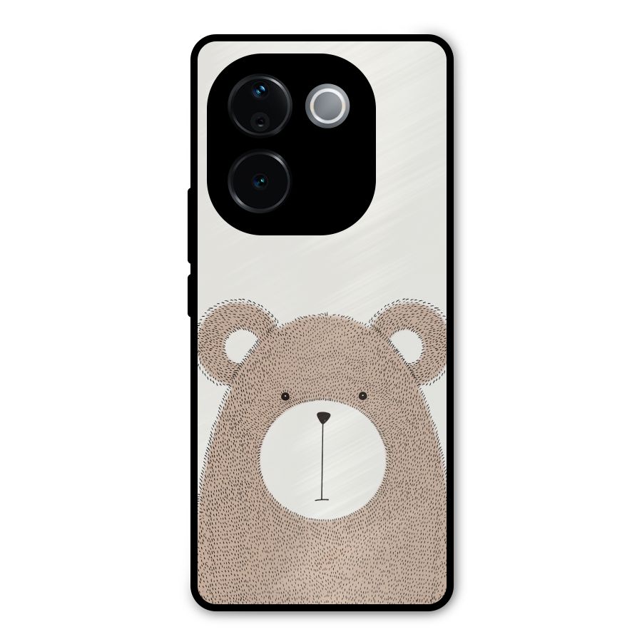 Cute Bear Metal Back Case for iQOO Z9s Pro
