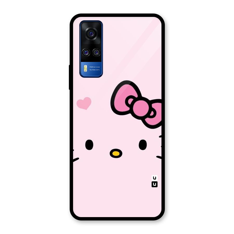 Cute Bow Face Glass Back Case for Vivo Y31