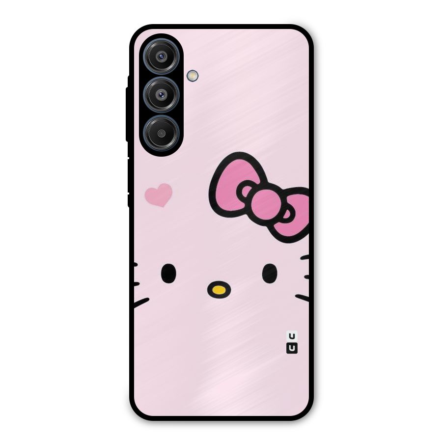 Cute Bow Face Metal Back Case for Galaxy A16 5G