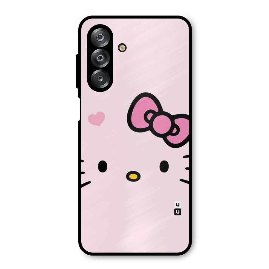 Cute Bow Face Metal Back Case for Galaxy A26