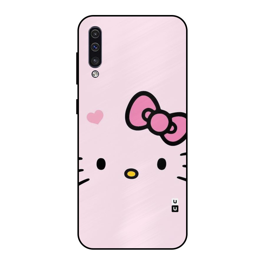 Cute Bow Face Metal Back Case for Galaxy A50