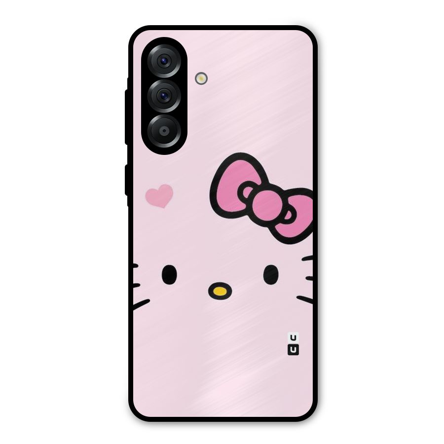 Cute Bow Face Metal Back Case for Galaxy A56