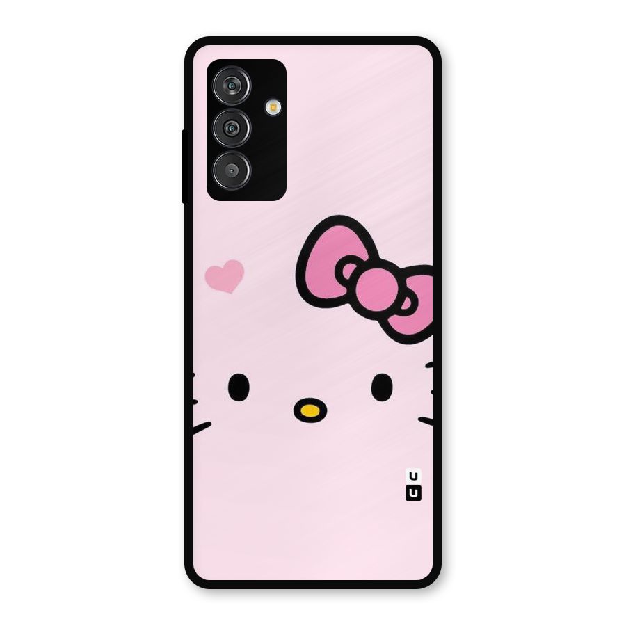 Cute Bow Face Metal Back Case for Galaxy F13
