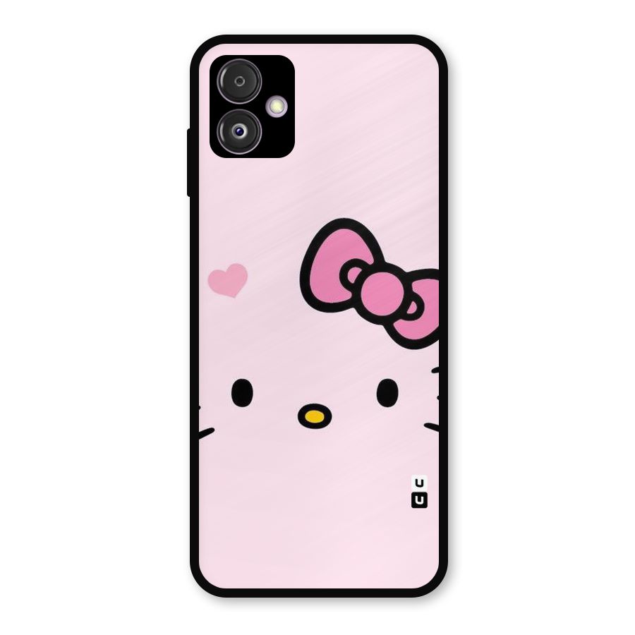 Cute Bow Face Metal Back Case for Galaxy F14