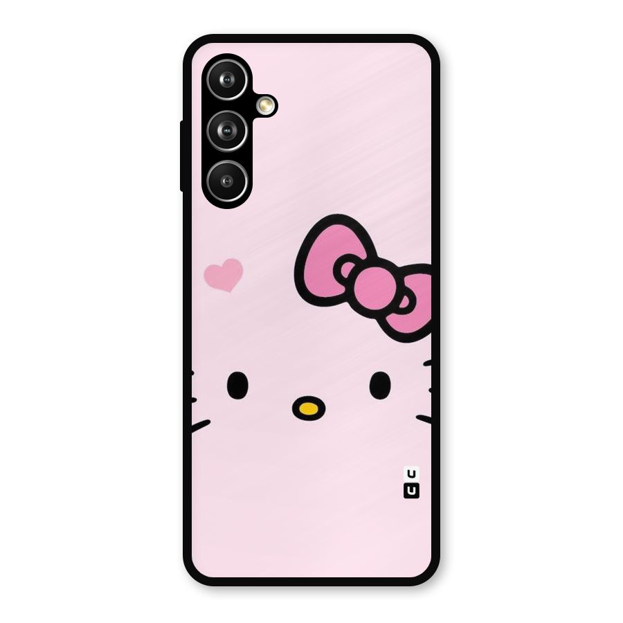 Cute Bow Face Metal Back Case for Galaxy F54