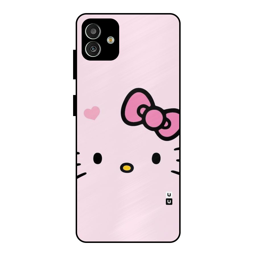 Cute Bow Face Metal Back Case for Galaxy M13 5G