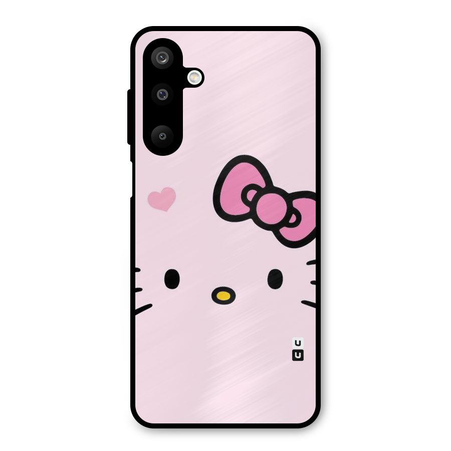 Cute Bow Face Metal Back Case for Galaxy M16